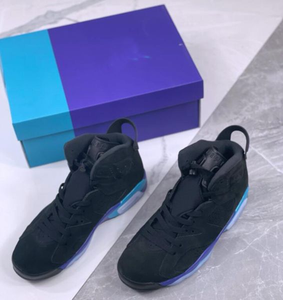 

6 aqua men basketball shoes 6s black/bright concord-aquatone outdoor sports sneakers ct8529-004 with original box size us 7-13