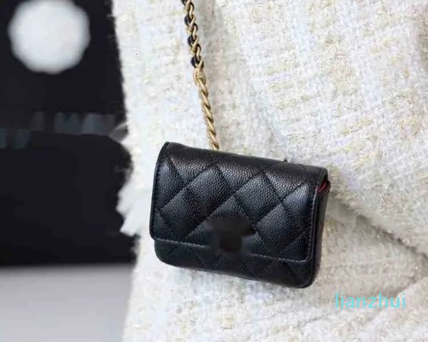 

Luxury Brand design woman's Letter Quilted Waist Bags lambskin shoulder Chain bag caviar, Picture show