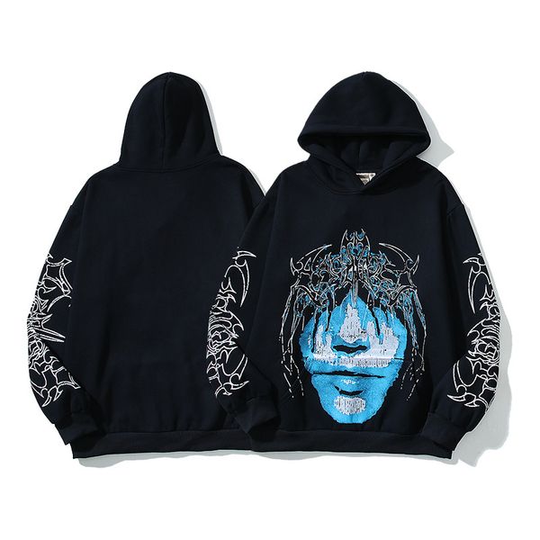 

black sweatshirts hoodies men print pullover suprior hoode high street pullovers 23fw, Black;brown