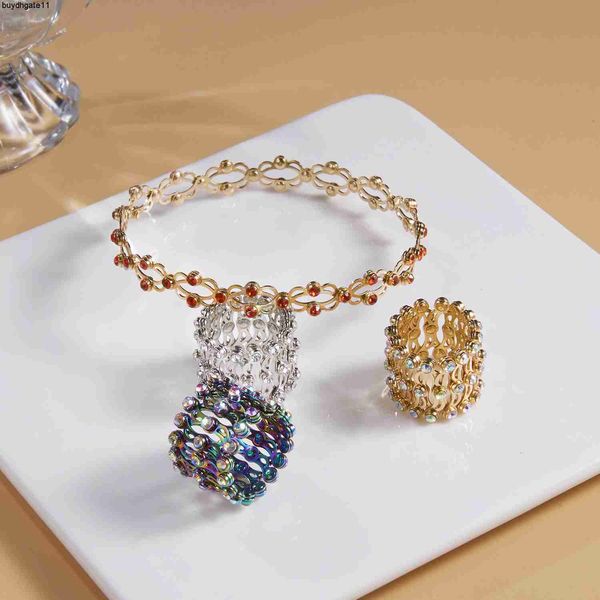 

fashion accessories new creative telescopic ring deformable copper bracelet size adjustable, Silver