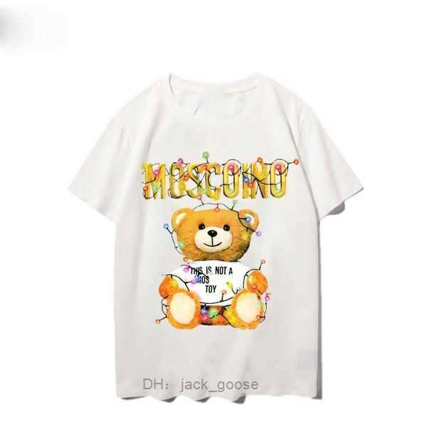 

men t-shirt designer mens t shirt moscino casual bear printing short clothes brand cotton tees us size s-xxl 6 7qwc 5 j96r, White