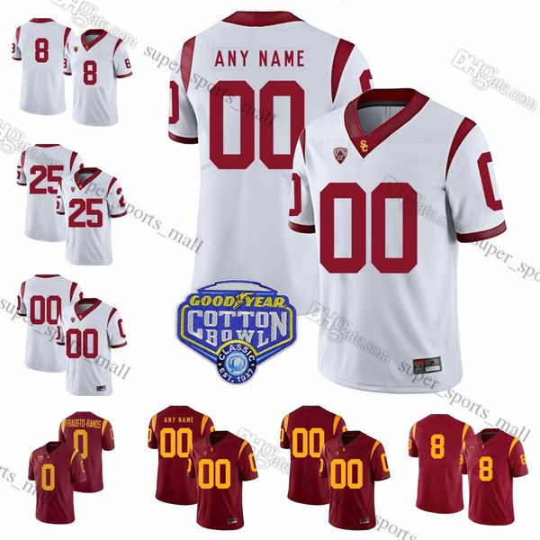 

custom s-6xl usc trojans college football jerseys jensen moss patterson roy ward williams barlow brown colombo jones outlaw ford hudson jack, Black
