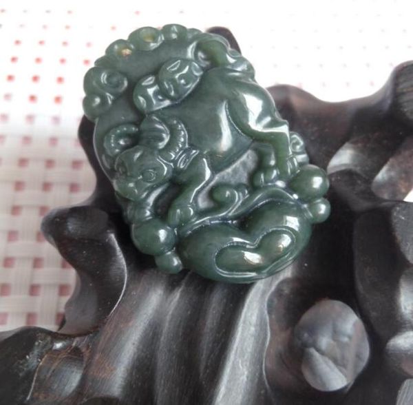 

china039s xinjiang hetian jade zodiac cattle peace pendant with d34809121, Silver