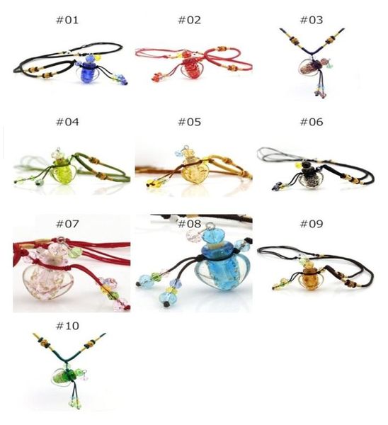 

glass pendant aromatherapy pendant necklace jewelry perfume bottle pendant essential oil diffuser necklace xy4013231326, Silver