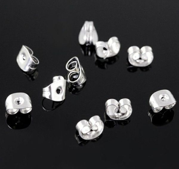 

1000pcs 46mm stainless steel claspamphooks earring backjewelry accessoriesfit studs7595316, Silver