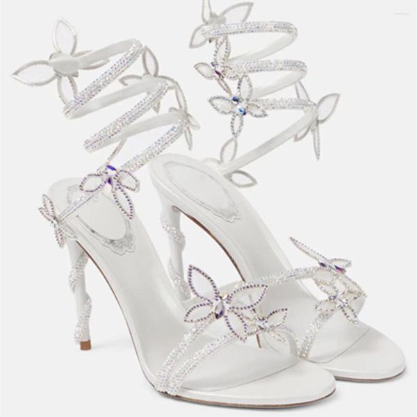 

dress shoes black snake wrap sandals gold women slingback flowers chaussures femme white heel rhinestone tacones pumps