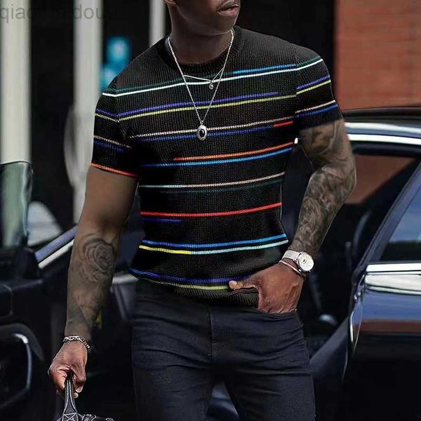 

men's t-shirts fashion striped tees men streetwear casual short sleeve o neck loose t shirt spring summer leisure mens clothes vintage, White;black