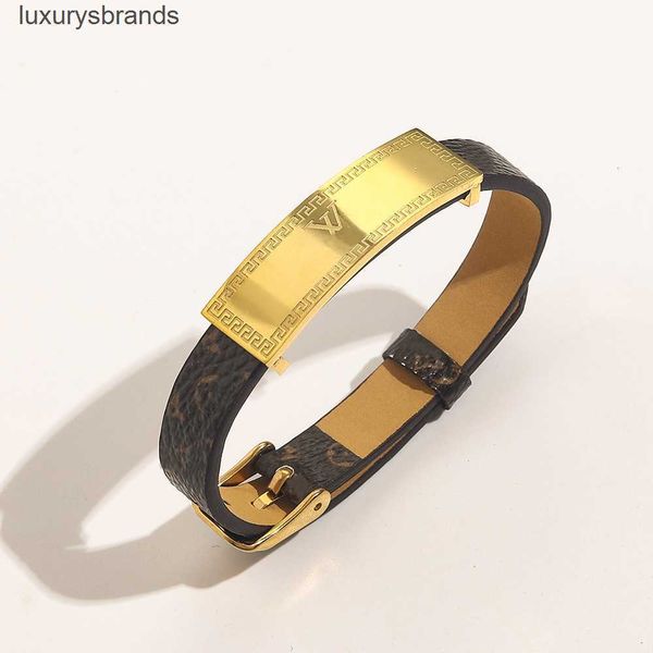 

new style fashion bracelets women bangle designer jewelry faux leather 18k gold plated stainless steel bracelet womens wedding gifts zg1489, Black