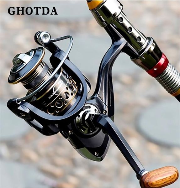 

1836m telescopic fishing rod combo spinning reel set carp kit 2202269904173