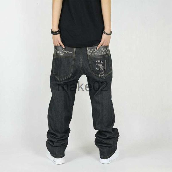 

men's jeans autumn winter big size s4xl 42 new fashion casual black jeans mens joggers loose denim harem pants hip hop skateboard trous, Blue