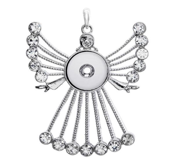 

whole snap necklaces pendants fashion rhinestone crystal statement women necklace fit rivca sanp button jewelry4288988, Silver