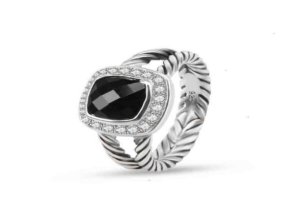 

rings black wedding inlaid fashion 18k love ring women sliver gold luxury designer engagement jewelry onyx cz banquet accessories4347235, Silver
