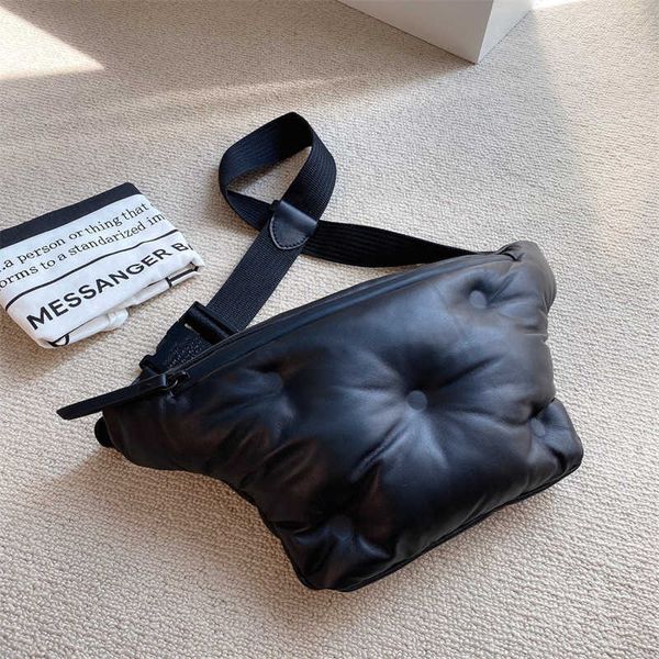 

margiela majira new casual cross body waist bag chest bag sheepskin cotton bag leather fashion women's bag