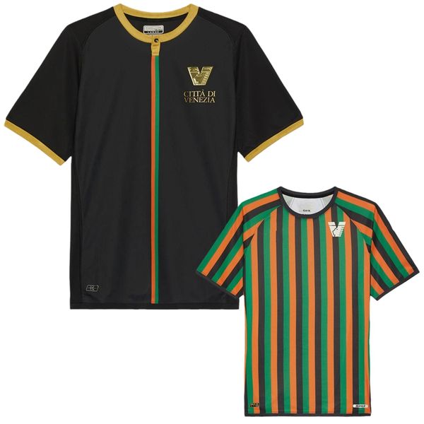 

2023 2024 venezia fc soccer jerseys peretz heymans tessmann crnigoi away mariano johnsen pohjanpalo home pre-match football shirts, Black;yellow