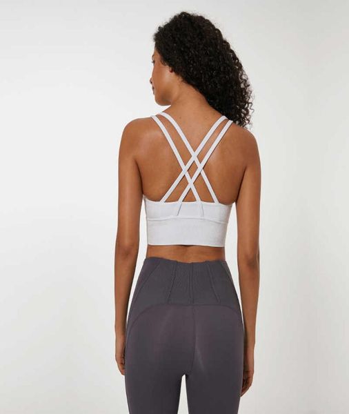 

95 sports bra fitness running gym clothes women underwears high-strength shockproof back yoga padded vest tank 4037385, White;red