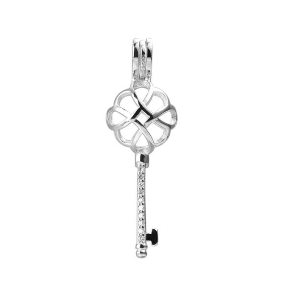 

hopearl jewelry locket knot key cage love wish pearl 925 sterling silver pendant 3 pieces1399193