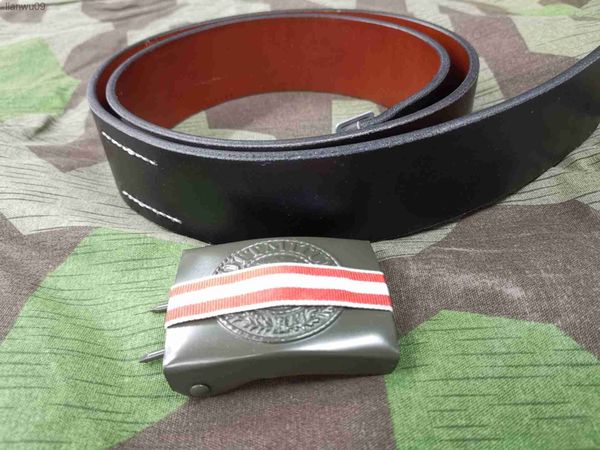 

emd ww2 belt belt buckle cowhide handmade germany suit l230704, Black;brown