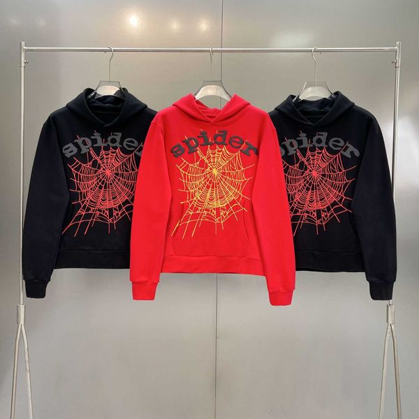 

2023 hoodies young thug star's same terry style sp5der 5555555 pink hoodie sweater couple i, Black