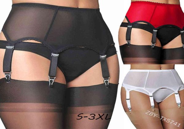 

yago z013 large underwear mesh adjustable buckle garter belt2251276, Black;white