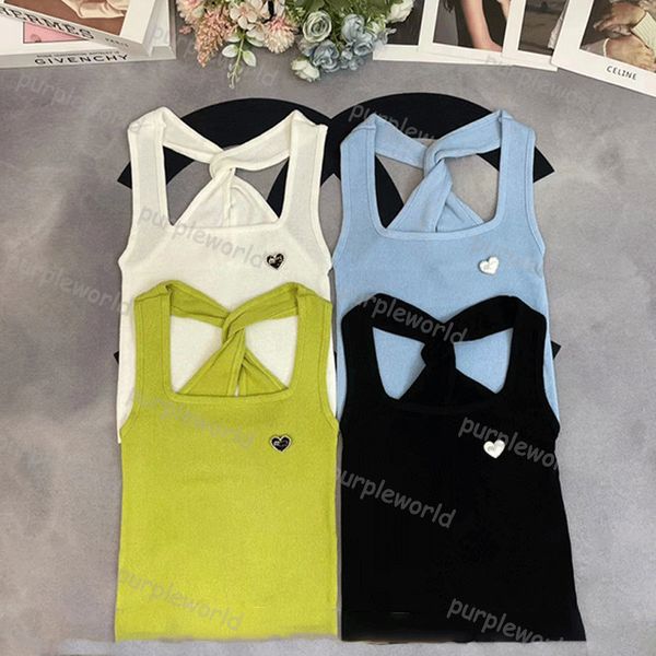 

womens t shirt irregular knitted summer sleeveless vest fashion solid color hollow slim 4 colors, White