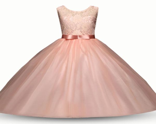 

baby flower dress tutu lace princess dresses 2018 new fashion summer kids clothing boutique girls ball gown 8 colors c35475362031, Red;yellow