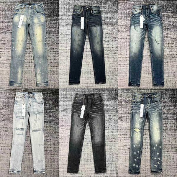 

mens designer jean black pants denim clothing summer casual trousers stylish and comfortable designer purple jeans for men pant, Blue