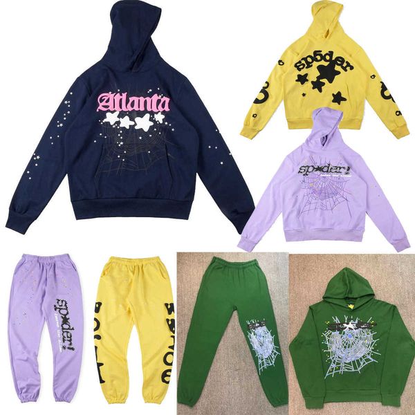 

the correct version of the american hip-hop trend foam letter 555555 sweater pants street men and women's set, Black