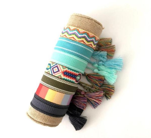 

luxury friendship lettering bracelets designer fashion jewelry bracelet set cotton bohemian jewelry with adjustable tassels christ3845204, Golden;silver