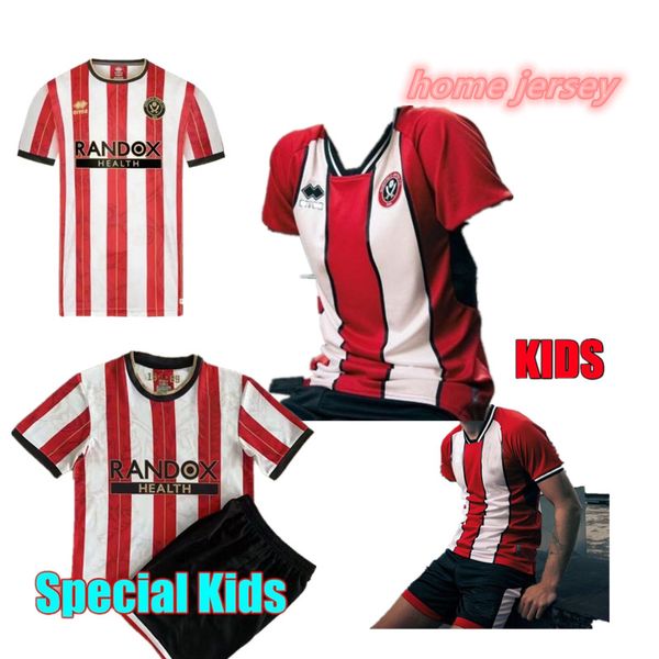

23 24 sheffield promotion home soccer jerseys united men kids 2023 2024 football shirt, Black;yellow