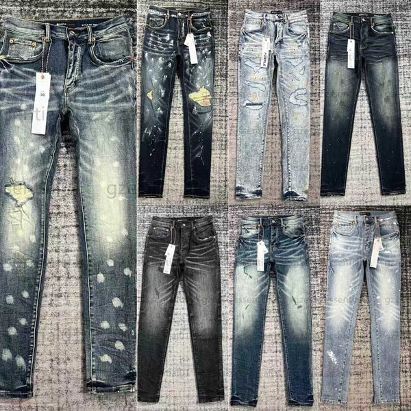 

denim clothes mens jean black pants sweatpants holey patchwork design outdoor streetwear stylish and sophisticated fit designer purple jeans, Blue