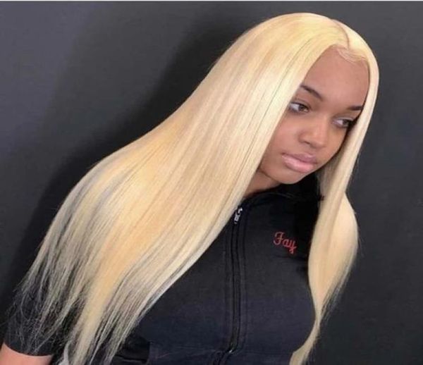 

13x6 lace front remy human hair wigs hd transparent 613 blonde glueless frontal wig pre plucked baby hair5231796, Black;brown