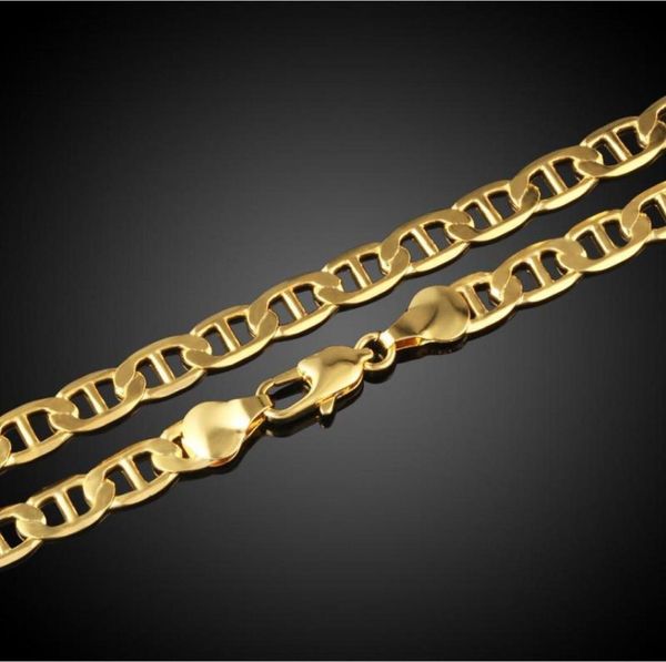 

chains fashion punk yellow gold color hollow chain necklace for men women couple pig nose link chunky party jewelry gift8295071, Silver