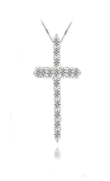 

925 silver cross pendant necklace925 sterling silver with luxury austria crystal3 layer platinum plated pendant necklaces1360306