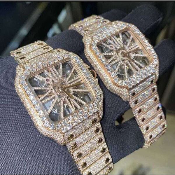 

man fashion customized diamond hip hop watch lab grown diamond igi certified cvd and hpht polished diamond, Silver