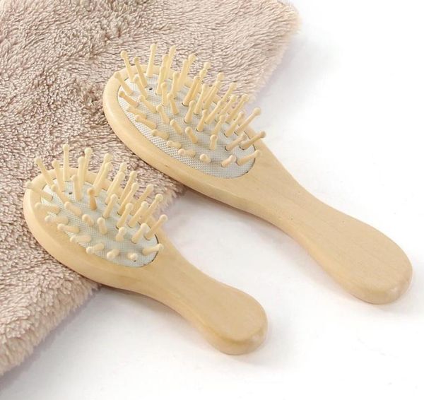

hair straightener brush wood pointed handle steel teeth massage hair brush head care comb relaxing wooden hair comb dhl 7786027, Silver