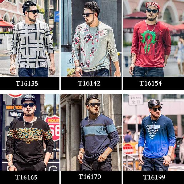 

men's t-shirts 2022 spring plus size 7xl 6xl 8xl gxxh various styles printed t-shirt autumn large men's trend oversize tshirt o-ne, White;black