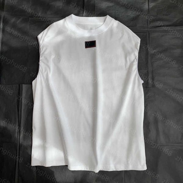 

23ss womens tanks womens designer clothing crew-neck cotton sleeveless vest t-shirt womens clothes a1, White