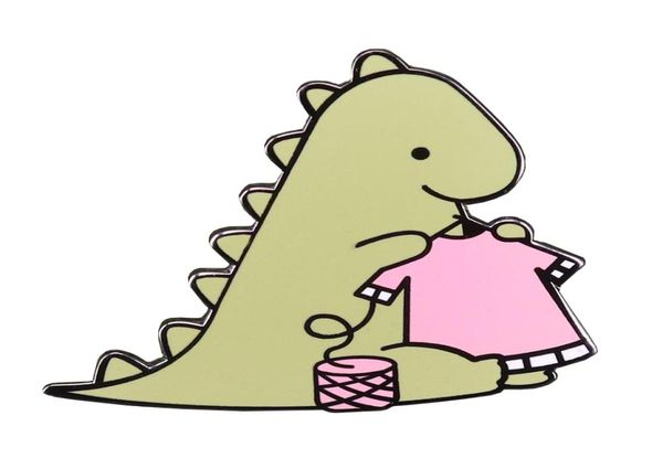 

dinosaur yarn crochet knit lapel pin enamel pin01234562388067, Gray