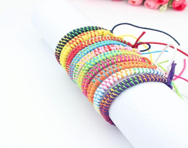 

10 colors bohemian brand bangle weave cotton friendship bracelet woven rope string friendship bracelets for friends5933744, Golden;silver