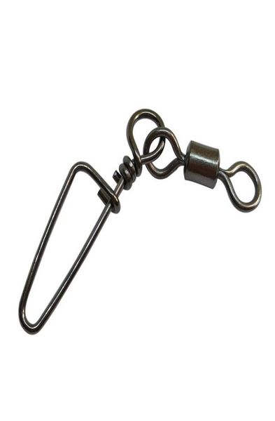 

200 pieces fishing rolling swivel with coast lock snap stainless steel fish swivels saltwater fishing tackle7962822