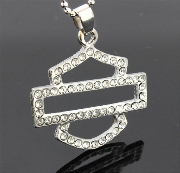 

1pc support dropship biker style crystal pendant 316l stainless steel jewelry popular cool motorcycles pendant2849036, Silver