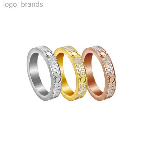 

designer ring rings couple diamond screw ring womens stainless steel zircon jewelry gifts for woman accessories wholesale, Silver