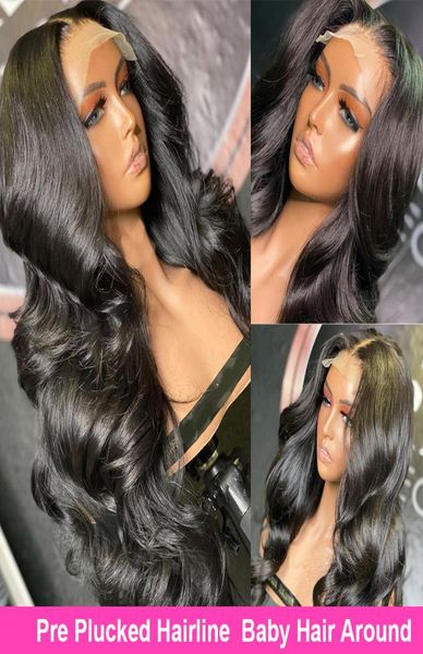 

30 32 inch body wave hd lace front wig human hair for black women pre plucked 150 180 13x4 brazilian full lace frontal wigs hd sea9885086