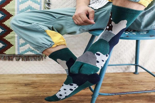 

men039s socks 5 pairsmen039s men cotton thick japanese style kimono flip flop sandal split clogs two toe tabi geta with pri4497930, Black