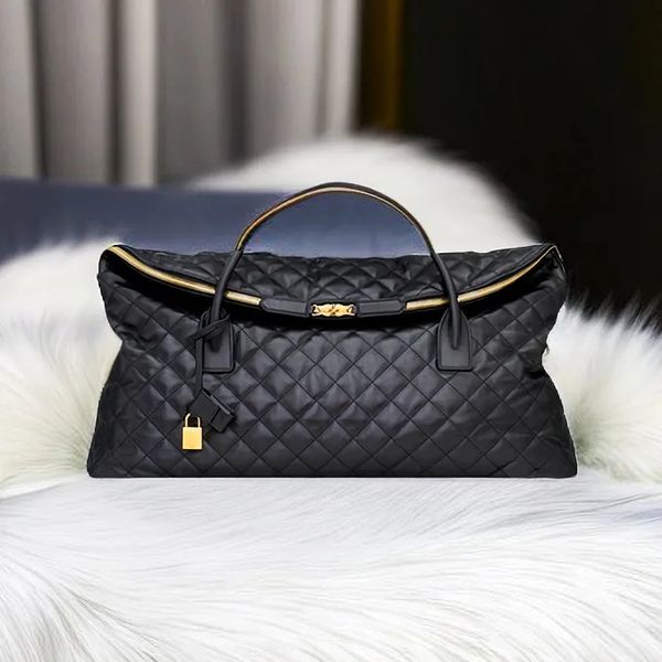 

fashion pochette luggage handbags clutch bags genuine leather weekender es quilted large zipper tote bag womens travel mens cross body duffl
