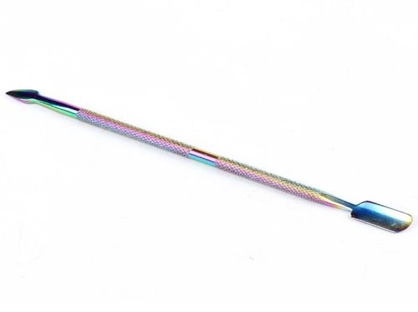 

nail tools cuticle pusher color titanium professional senior spoon 10 pcslot nail cleaner manicure pedicare stainless steel tts04423133
