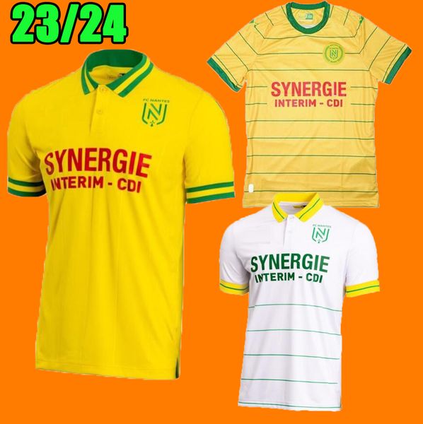 

2023 nantais maillots fc nantes etoile soccer jerseys special black champions re-edition 2023 2024 m. mohamed blas coco simon football shirt, Black;yellow