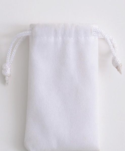 

3 sizes pure white velvet jewelry pouch gift present package fit for necklace bracelet earring christmas bags7879096, Pink;blue