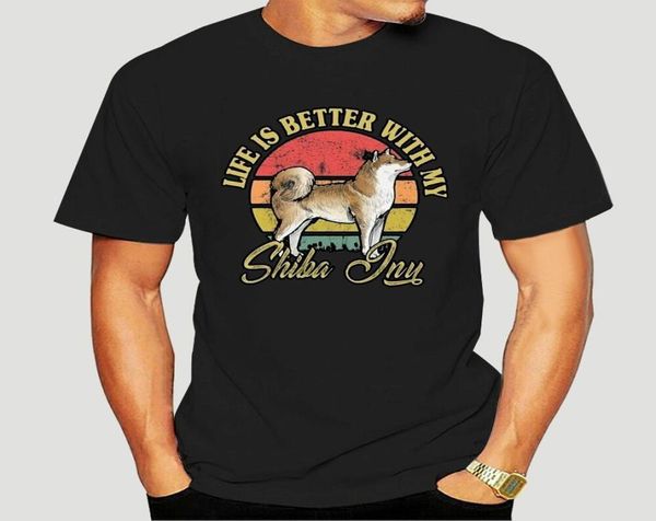 

boys tee vintage retro sunset life is better with my shiba inu black navy tshirt children039s clothing7990647, Blue
