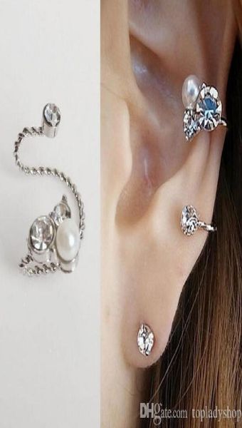 

crystal rhinestone pearl earrings new style pearl stud spot whole 8189677, Golden;silver